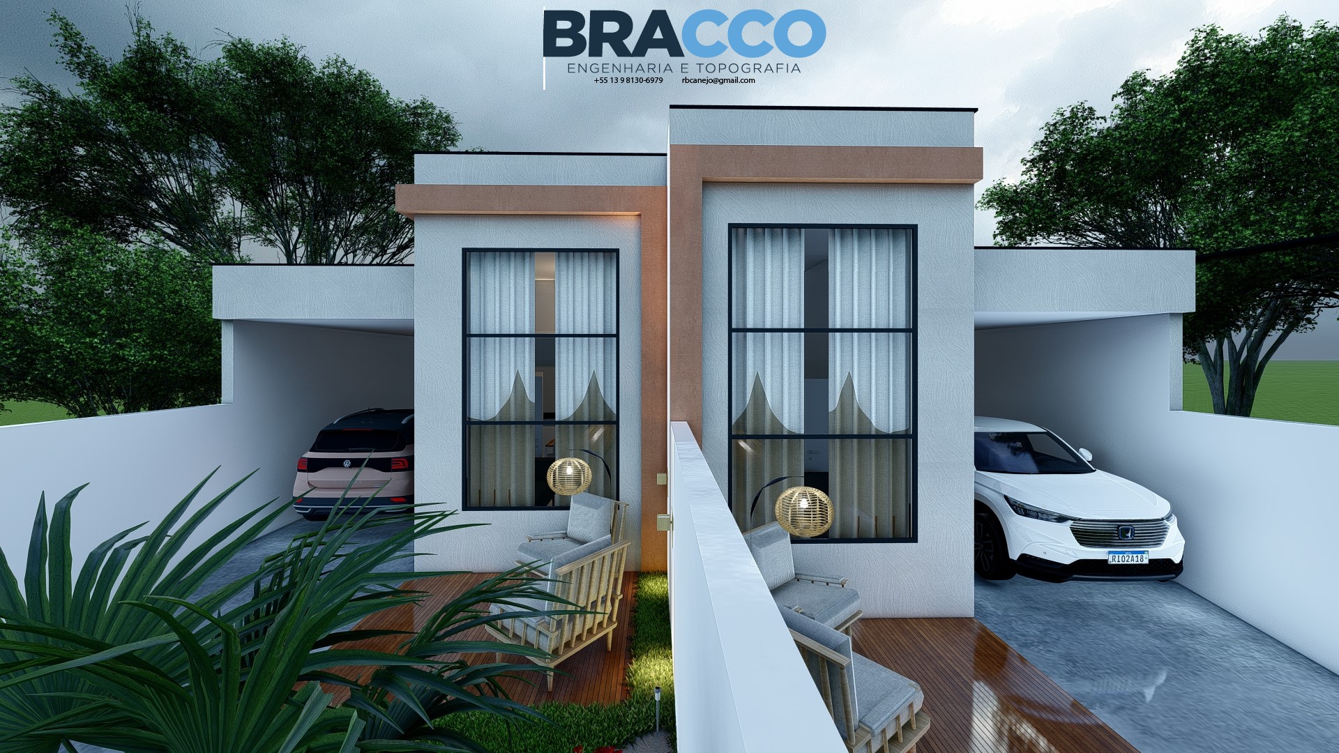 Fachada casa geminada