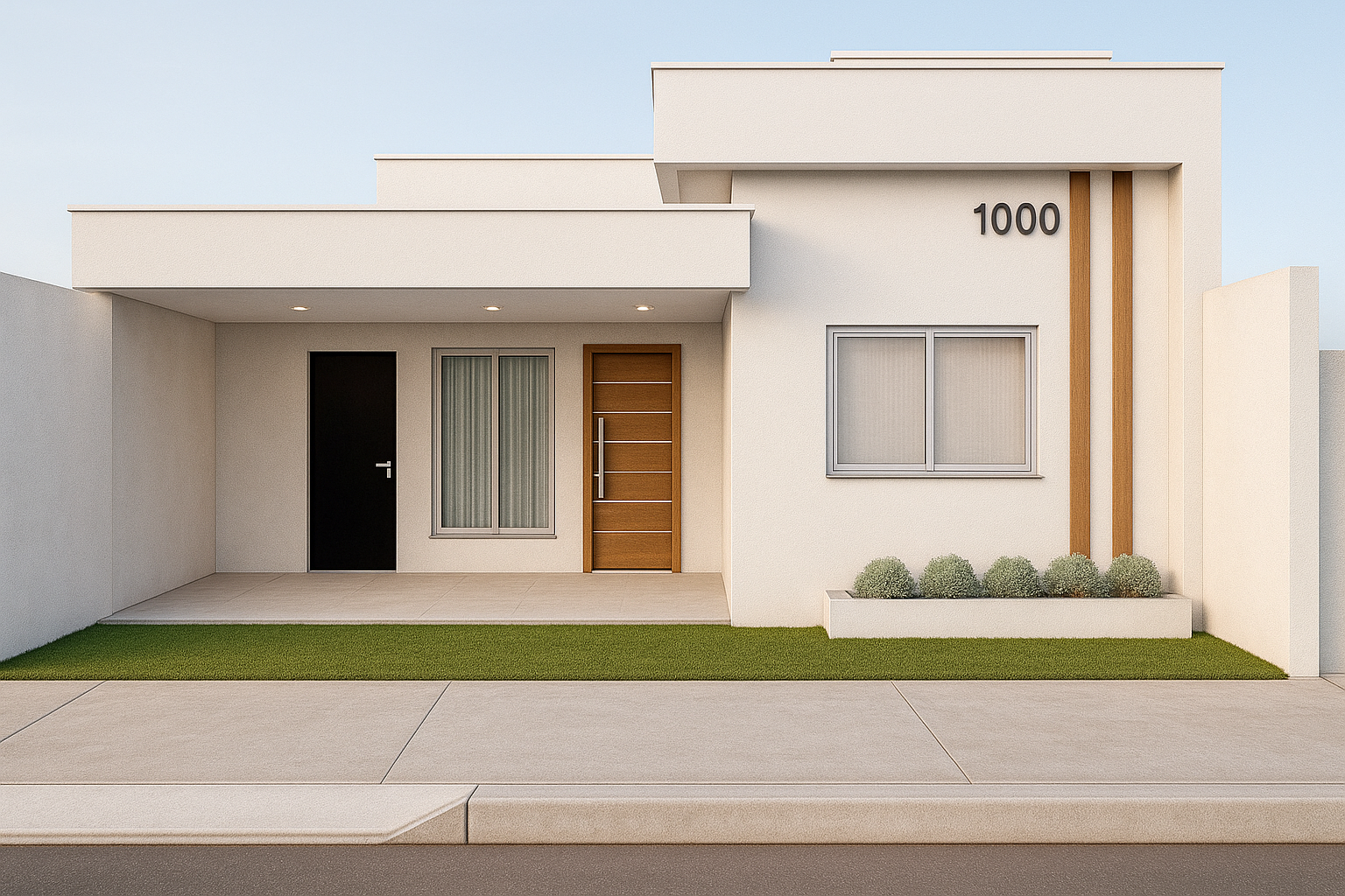 Fachada de uma casa popular