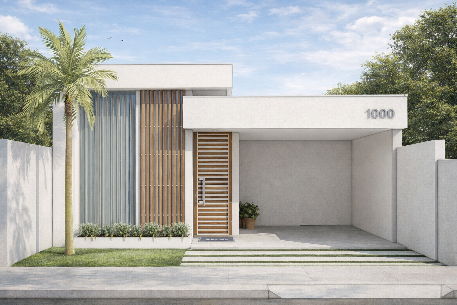 Fachada de uma casa popular